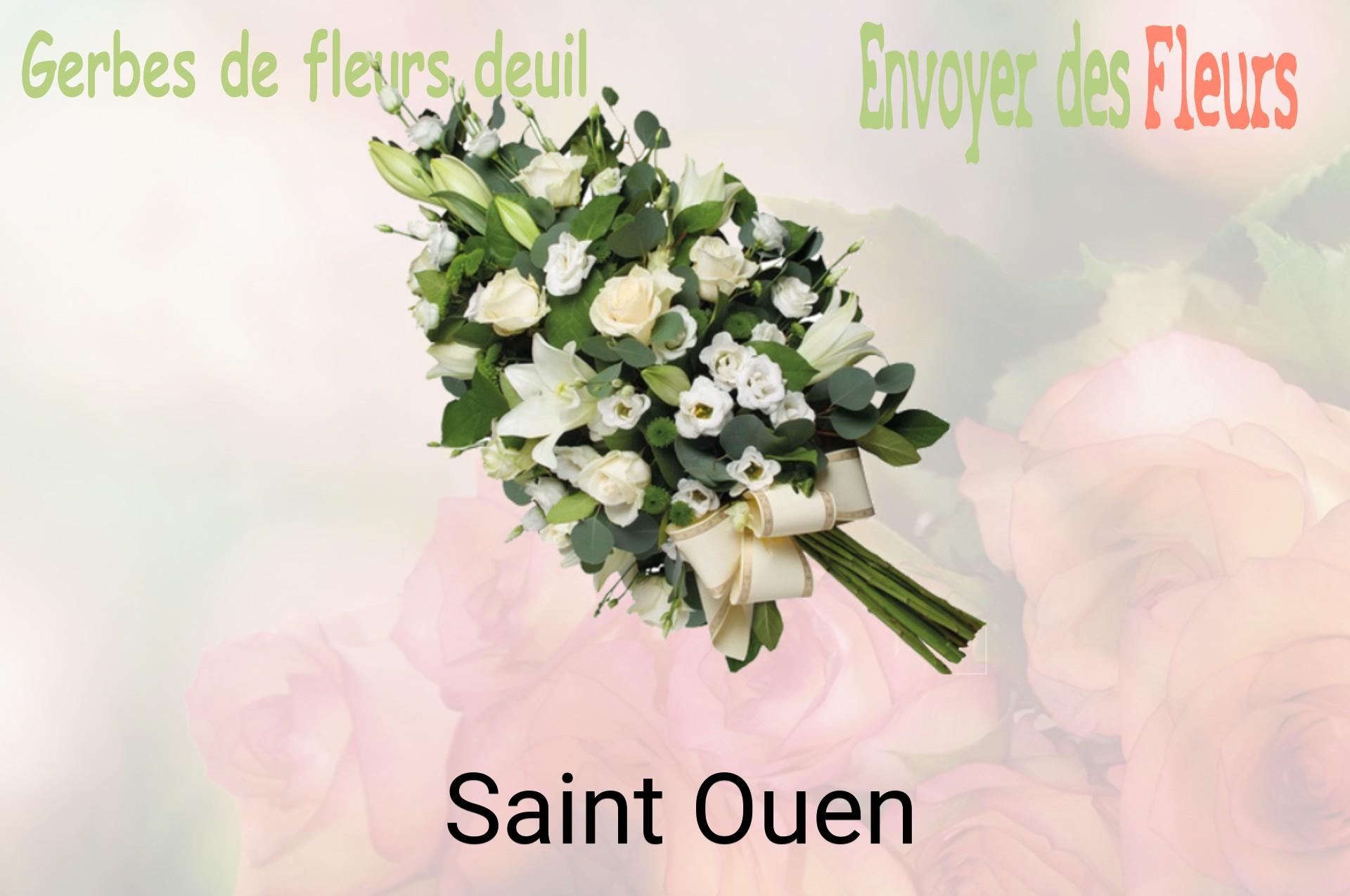Gerbe de fleurs de deuil livrée à Saint-Ouen